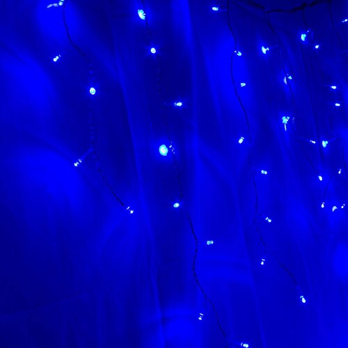 Serie Tipo Cascada Led Luz Azul 300 Led 8 Funciones 6 Metros