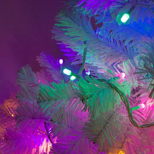 Serie Navideña 100 Led Luz Multicolor Función Destello 6.6 M