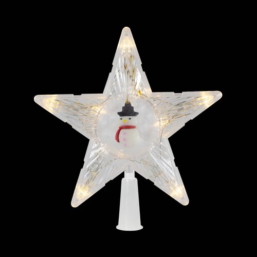 Estrella Fugaz Punta De Arbol Navideño Luzled Plástico 20cm