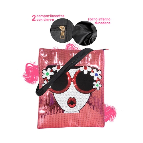 Bolso con diseño para mujer, Billetera Multifuncional Crossbody Bag
