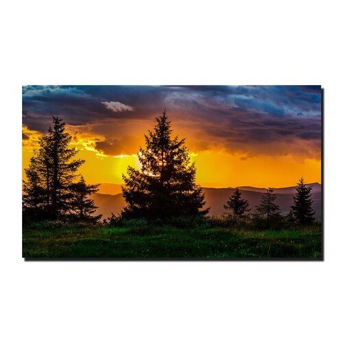 Cuadro Decorativo Canvas Paisaje de Bosque al atardecer de 135 X 90 cm