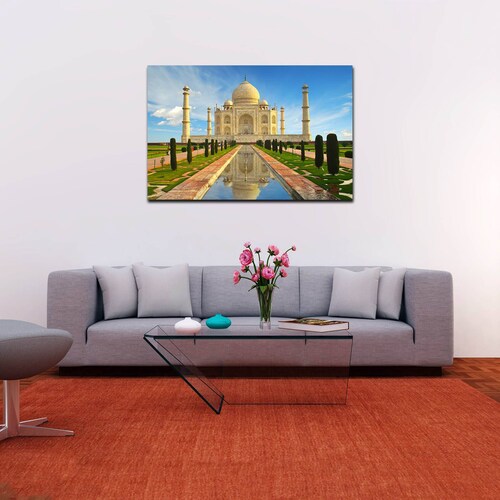 Cuadro Decorativo Canvas Paisaje del Taj Mahal de 135 X 90 cm