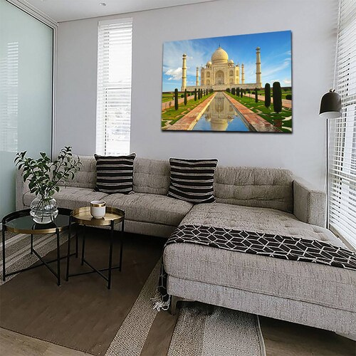 Cuadro Decorativo Canvas Paisaje del Taj Mahal de 135 X 90 cm