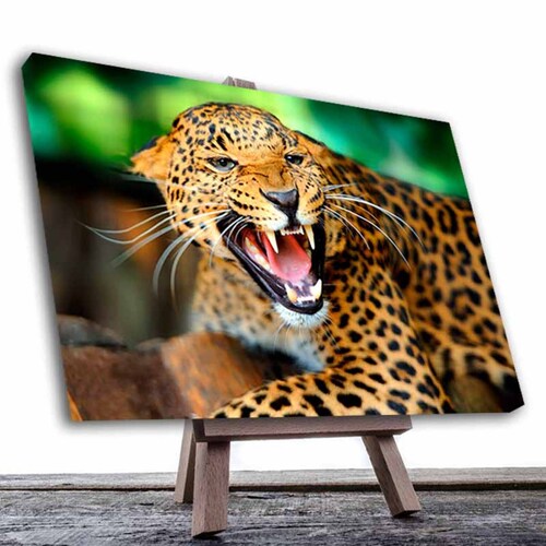 Cuadro Decorativo Canvas Paisaje de Leopardo de 120 X 80 cm.