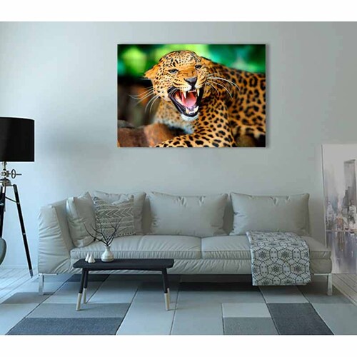 Cuadro Decorativo Canvas Paisaje de Leopardo de 120 X 80 cm.