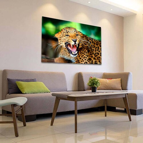 Cuadro Decorativo Canvas Paisaje de Leopardo de 120 X 80 cm.