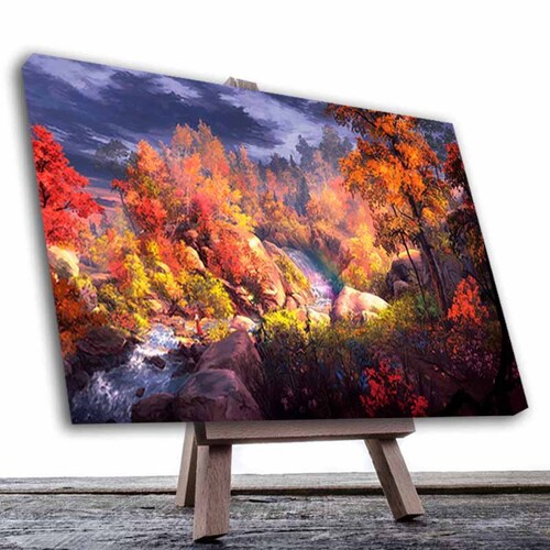 Cuadro Decorativo Canvas Paisaje de Rio en las Montañas de 120 X 80 cm.