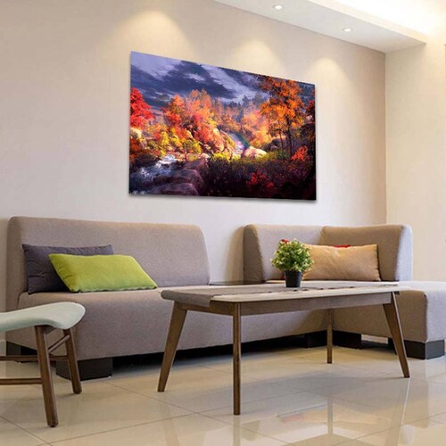 Cuadro Decorativo Canvas Paisaje de Rio en las Montañas de 120 X 80 cm.