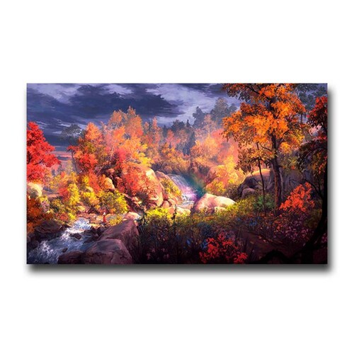 Cuadro Decorativo Canvas Paisaje de Rio en las Montañas de 120 X 80 cm.