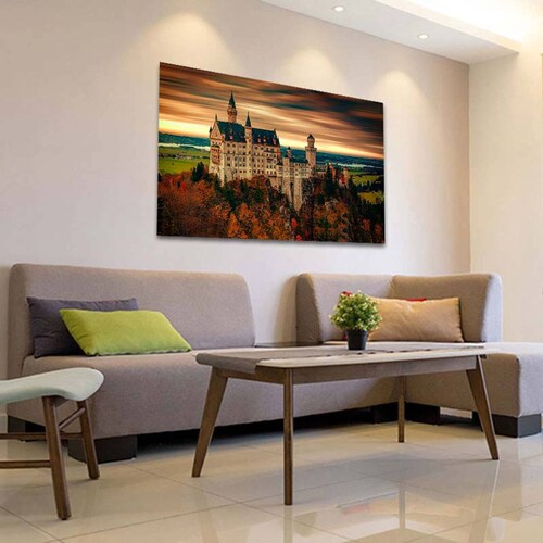 Cuadro Decorativo Canvas Paisaje Castillo Neuschwanstein en Alemania  #2 de 120 X 80 cm.
