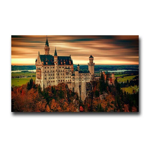 Cuadro Decorativo Canvas Paisaje Castillo Neuschwanstein en Alemania  #2 de 120 X 80 cm.