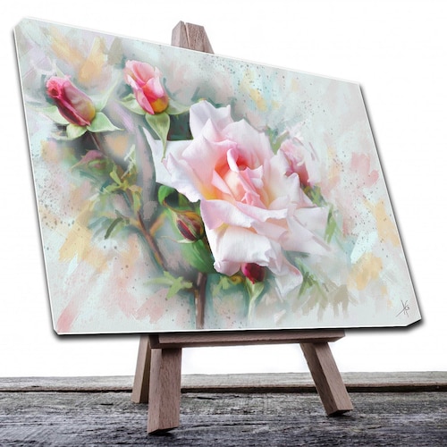 Cuadro Decorativo Canvas Paisaje de Arte de una Rosa de 90 X 60 cm