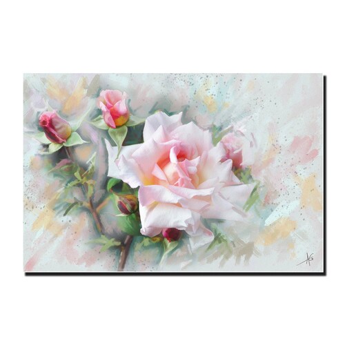 Cuadro Decorativo Canvas Paisaje de Arte de una Rosa de 90 X 60 cm