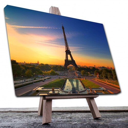 Cuadro Decorativo Canvas Paisaje de la Torre Eiffel Paris de 90 X 60 cm