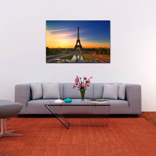 Cuadro Decorativo Canvas Paisaje de la Torre Eiffel Paris de  120 X 80 cm.