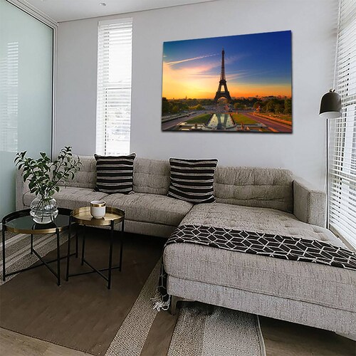 Cuadro Decorativo Canvas Paisaje de la Torre Eiffel Paris de  120 X 80 cm.