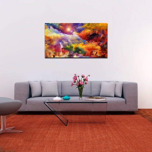 Cuadro Decorativo Canvas Paisaje de Arte Abstracto de 120 X 60 cm