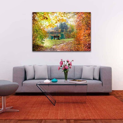 Cuadro Decorativo Otoño en el Lago 120 X 60 cm