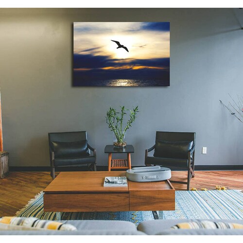 Cuadro Decorativo Canvas Gaviota en el Atardecer 120 X 60 cm