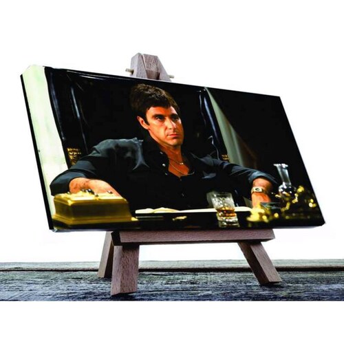 Cuadro Canvas Scarface Tony Montana, cara cortada 120 X 60 cm