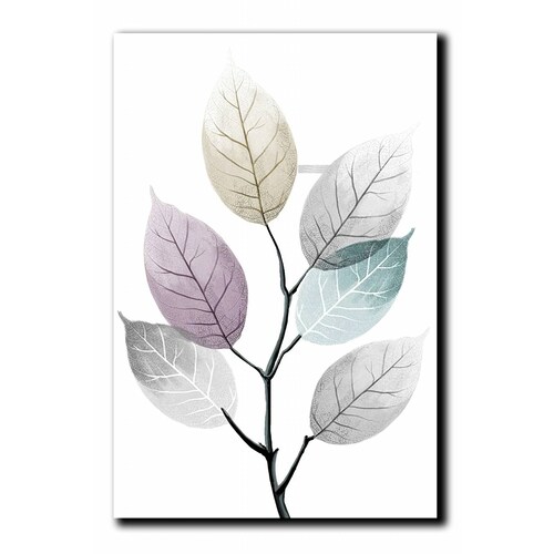 Cuadros Decorativos Set de 3 pzs Canvas de hojas moderno #2 30 X 45 cm