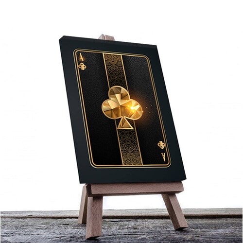 Cuadro Decorativo As de Trebol Dorado de 60 X 90 cm