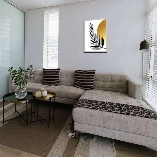Cuadro Decorativo Hojas Doradas Minimalistas #106 de 40 x 60 cm