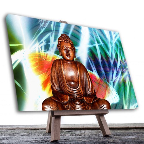 Cuadro Decorativo Holístico de chakras meditación o budismo 60 X 40 cm #13