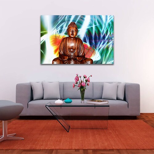 Cuadro Decorativo Holístico de chakras meditación o budismo 60 X 40 cm #13