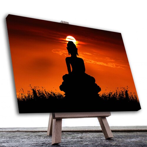 Cuadro Decorativo Holístico de chakras meditación o budismo 45 X 30 cm  #11