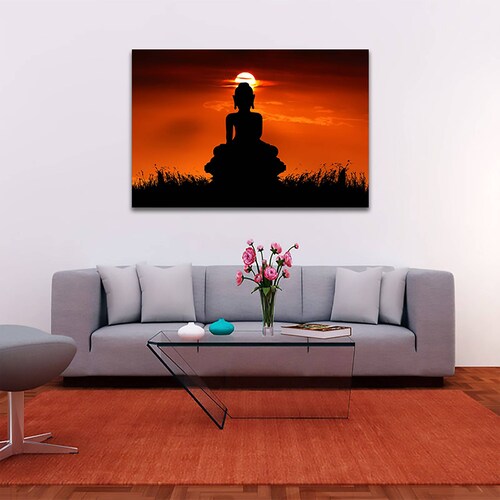 Cuadro Decorativo Holístico de chakras meditación o budismo 45 X 30 cm  #11