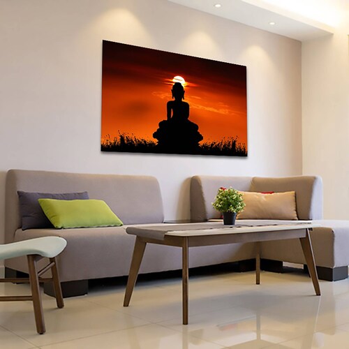 Cuadro Decorativo Holístico de chakras meditación o budismo 45 X 30 cm  #11