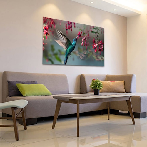 Cuadro Decorativo Canvas Ave Colibrí 90 X 60 cm  #3