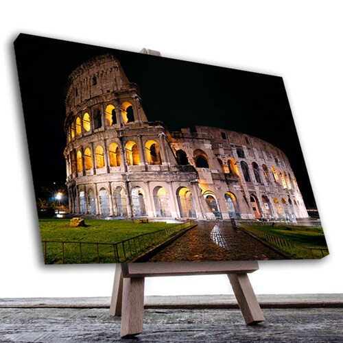 Cuadro Decorativo Coliseo Romano De Noche 120 X 80.