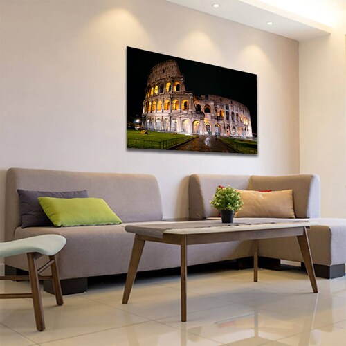 Cuadro Decorativo Coliseo Romano De Noche 135 X 90