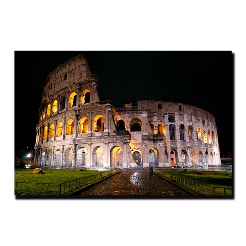 Cuadro Decorativo Coliseo Romano De Noche 135 X 90