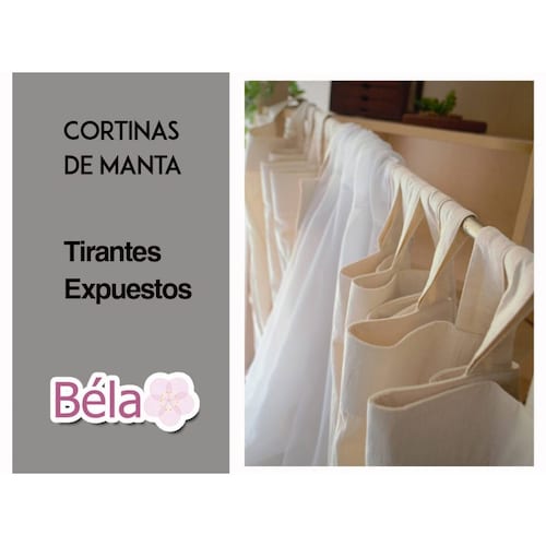 Bela Juego de 2 Cortinas Manta prelavada + 1 Velo Gratis. Tamaño 2.30Alto X 2.80mAncho