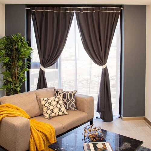 Bela Juego de Cortinas 4 Piezas Fiore 230 Alto x 280 Ancho (Gris)
