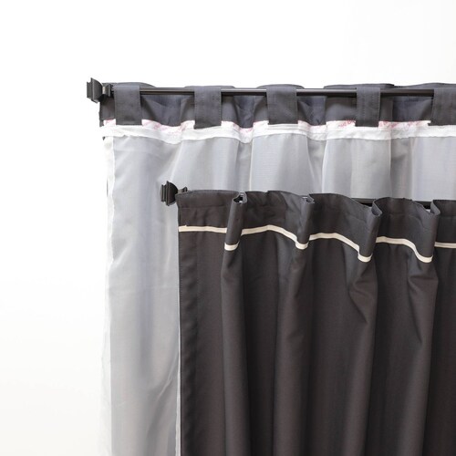 Bela Juego de Cortinas 4 Piezas Fiore 230 Alto x 280 Ancho (Gris)