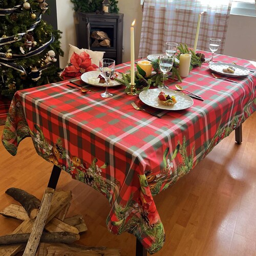 Mantel Béla Navideño 2m Largo X 1.45m Ancho (4 Sillas) Nochebuena