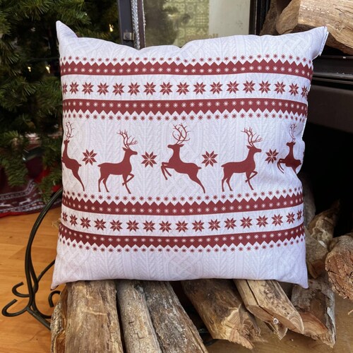 Set de 3 cojines Béla Navideños Doblevista 40cm Alto X 40cm Renos