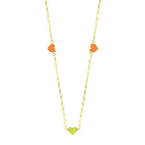 Collar JASON HYDE Amare Cadena Color Oro y Charms Multicolor Mod JHJN0202Y