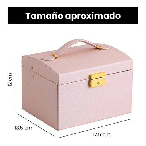 Elegante Estuche para Joyeria Alhajero Amplio Espacio Múltiples Compartimentos 
