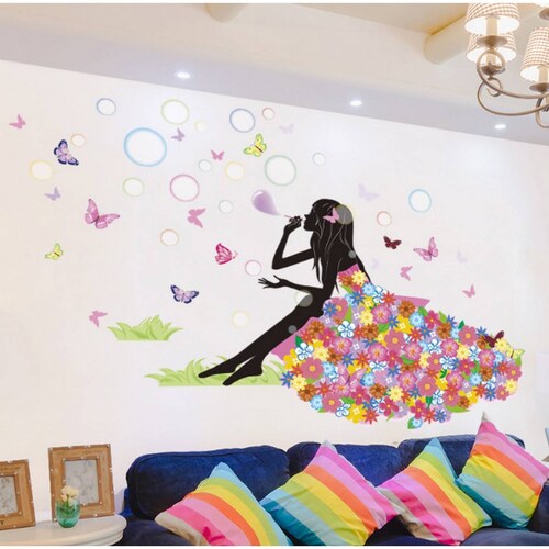 Vinil Decorativo Infantil Hada Burbujas Sala Habitacion