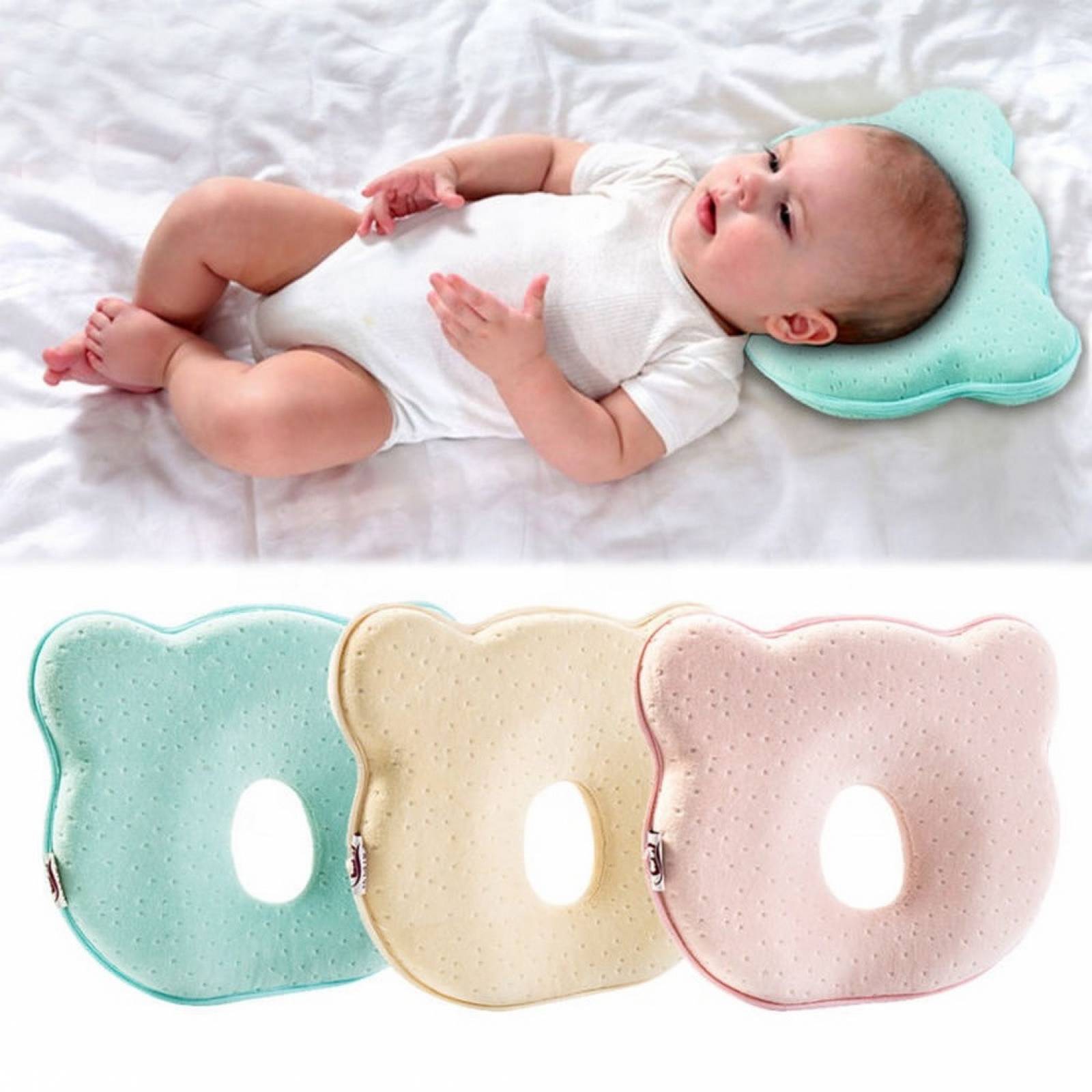 Almohada para bebes 2025 con cabeza plana