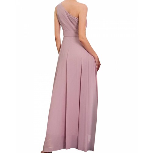 Maxi Vestido de Noche Fiesta Elegante Un Hombro  Dama