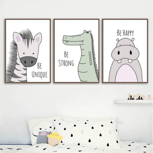 Set de Cuadros Decorativo Habitación Infantil Bebe Niño Niña