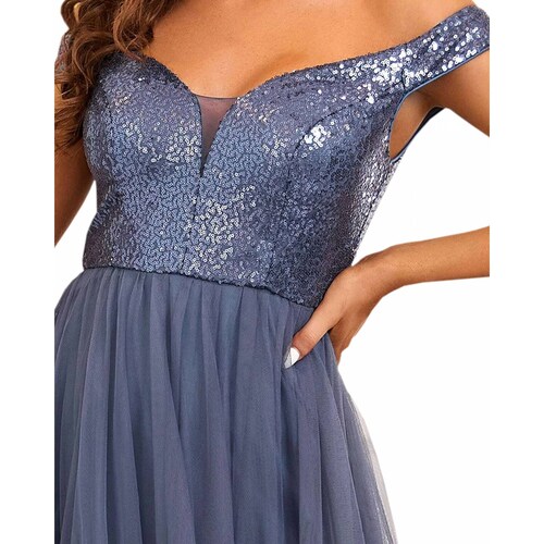 Vestido de Noche d Fiesta  Dama Mujer Elegante Lentejuelas