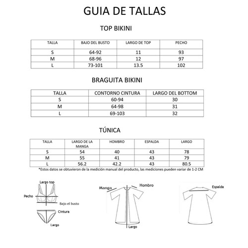 Traje de Baño Juego de Bikini 3 piezas con Salida de Playa