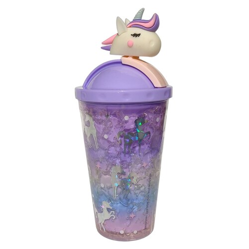 Termo Botella De Agua Vaso con Glitter Oficina Escuela